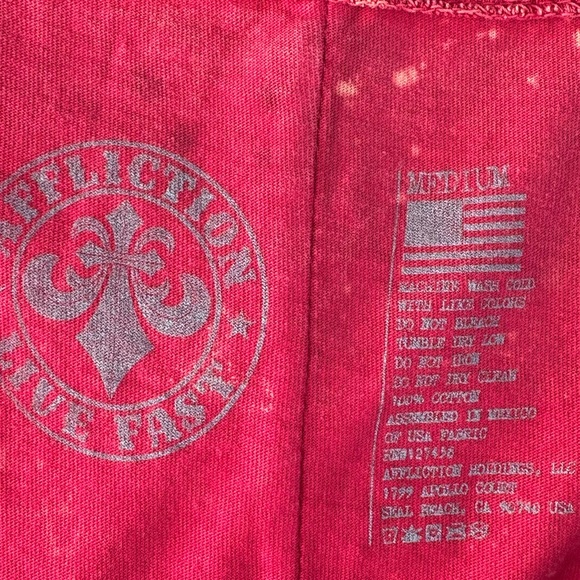 Affliction Women’s Graphic Short Sleeve Cut Out T-Shirt -Size: Medium -NWT - Picture 10 of 10